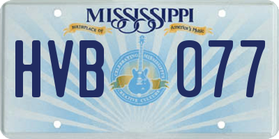 MS license plate HVB077