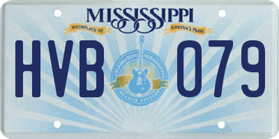 MS license plate HVB079