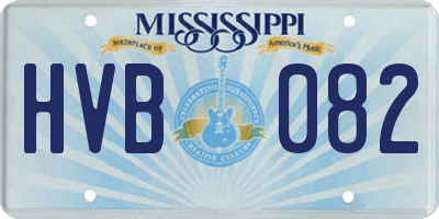 MS license plate HVB082