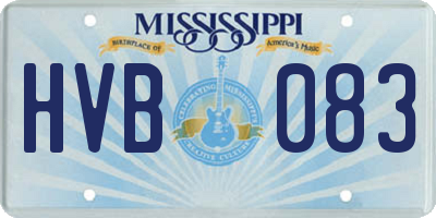 MS license plate HVB083