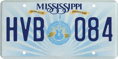 MS license plate HVB084