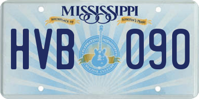 MS license plate HVB090