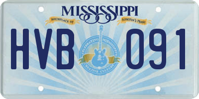 MS license plate HVB091