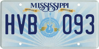 MS license plate HVB093