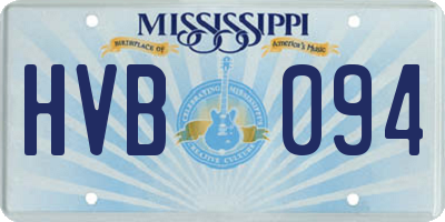 MS license plate HVB094