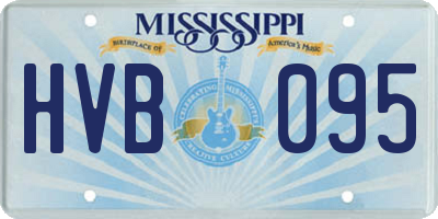 MS license plate HVB095