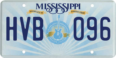 MS license plate HVB096
