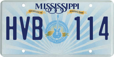 MS license plate HVB114