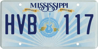 MS license plate HVB117