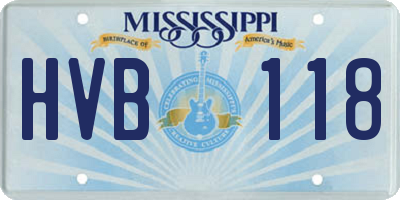 MS license plate HVB118