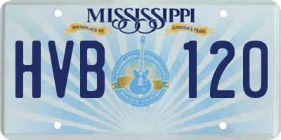 MS license plate HVB120