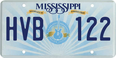 MS license plate HVB122