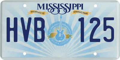 MS license plate HVB125