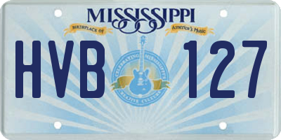 MS license plate HVB127