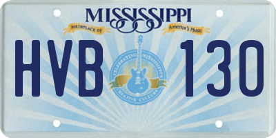 MS license plate HVB130