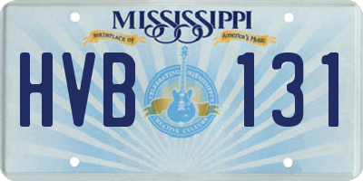 MS license plate HVB131