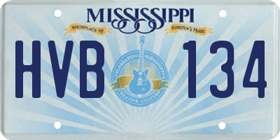 MS license plate HVB134