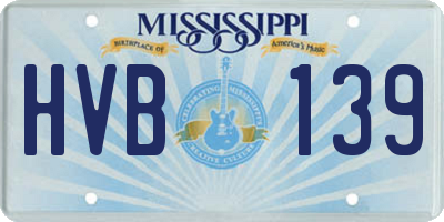 MS license plate HVB139