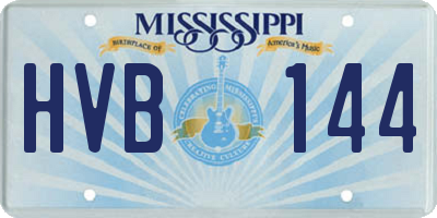 MS license plate HVB144