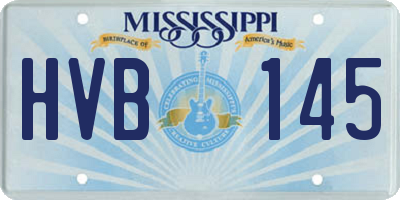 MS license plate HVB145