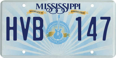 MS license plate HVB147