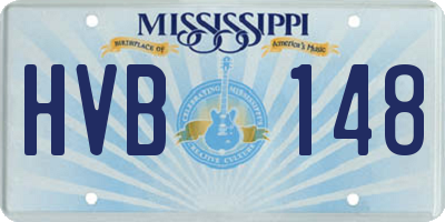 MS license plate HVB148
