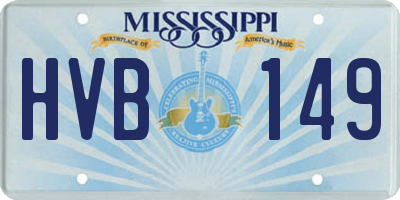 MS license plate HVB149