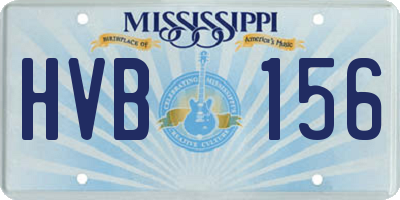 MS license plate HVB156