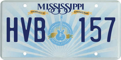 MS license plate HVB157