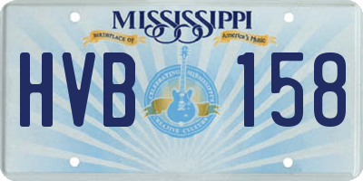 MS license plate HVB158