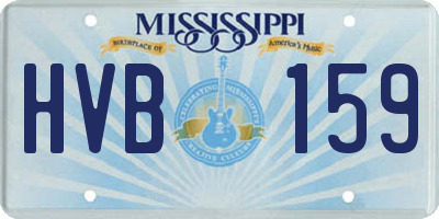 MS license plate HVB159