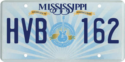 MS license plate HVB162