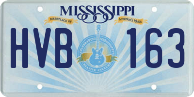 MS license plate HVB163
