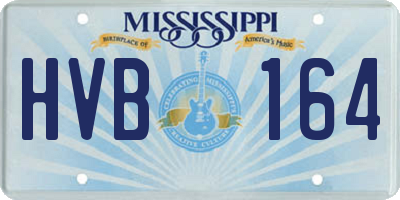 MS license plate HVB164