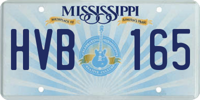 MS license plate HVB165