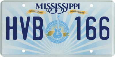 MS license plate HVB166