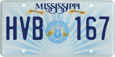 MS license plate HVB167