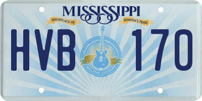 MS license plate HVB170