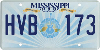 MS license plate HVB173
