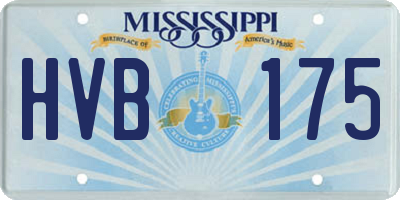 MS license plate HVB175