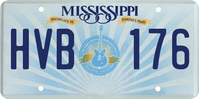 MS license plate HVB176