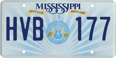 MS license plate HVB177