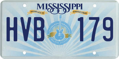 MS license plate HVB179