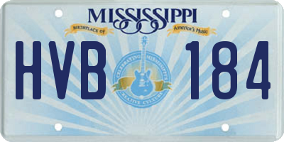 MS license plate HVB184