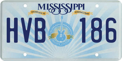 MS license plate HVB186