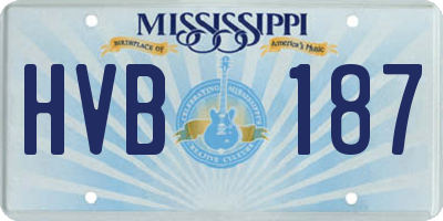 MS license plate HVB187