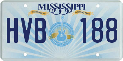 MS license plate HVB188