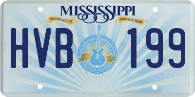MS license plate HVB199