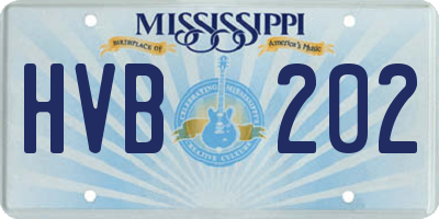 MS license plate HVB202