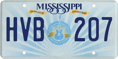 MS license plate HVB207